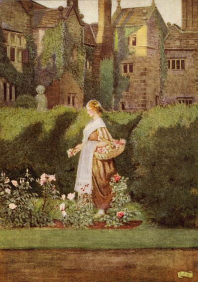 Det er en hage i ansiktet hennes (farge litho) av Eleanor Fortescue Brickdale