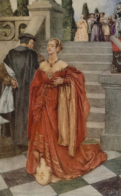 "Når hjertet får et slag" (farge litho) av Eleanor Fortescue Brickdale