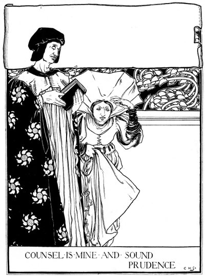 Råd er Mine and Sound Prudence, 1898. av Eleanor Fortescue Brickdale