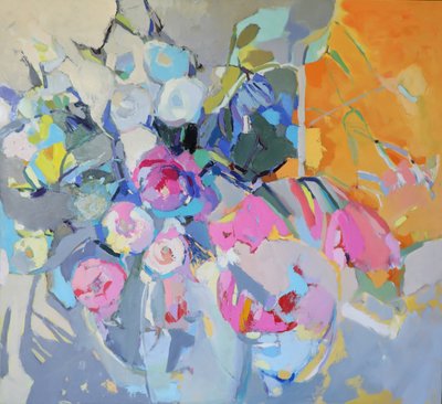 Abstrakt blomsteroppsats av Elena Shraibman