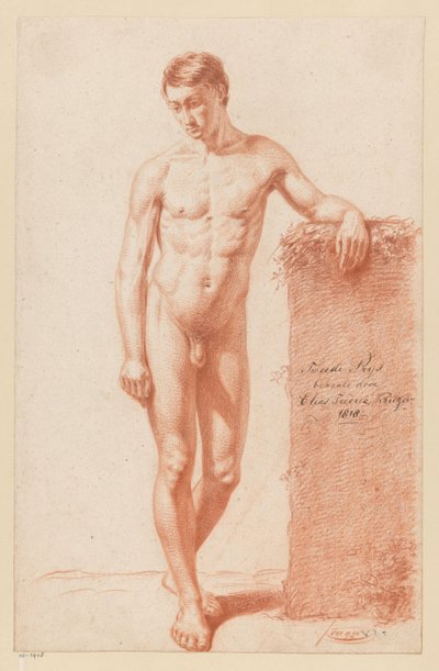 Stående mannlig naken, sett forfra (2. premie 1818) av Elias Friedrich Kruger