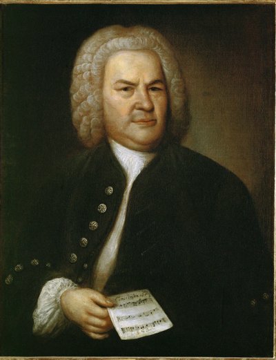 Johann Sebastian Bach, tysk komponist (olje på lerret) av Elias Gottleib Haussmann