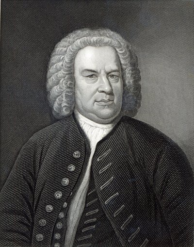 Portrett av Johann Sebastian Bach, tysk komponist av Elias Gottleib Haussmann