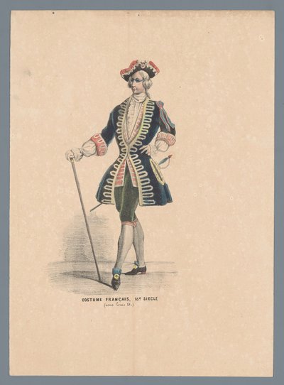 Fransk drakt, 1700-tallet (under Louis XV.) (tittel på objekt) av Elias Spanier (attributed to)
