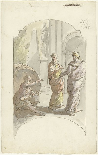 Diogenes ber Alexander om ikke å stå i lyset hans av Elias van Nijmegen