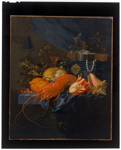 Stilleben med en hummer av Elias van den Broeck