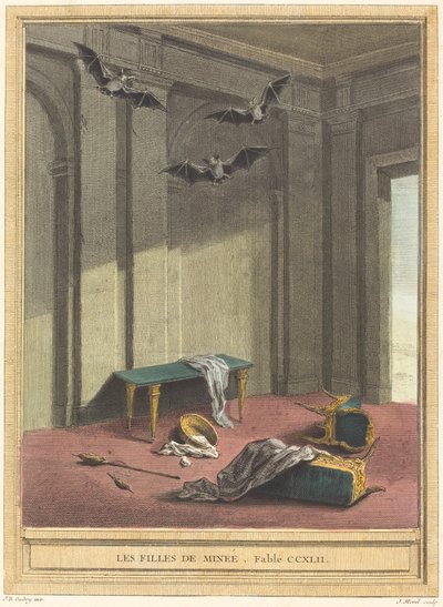 Les filles de Minee (Mine døtre) av Elie du Mesnil after Jean Baptiste Oudry