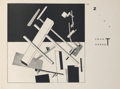 Om to kvadrater, 1922. av Eliezer Markowich Lissitzky