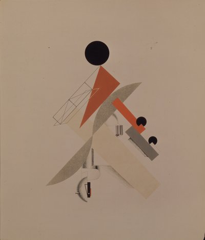 Globetrotter. Figur for operaen Victory over the sun av A. Kruchenykh, 1920-1921 av Eliezer Markowich Lissitzky
