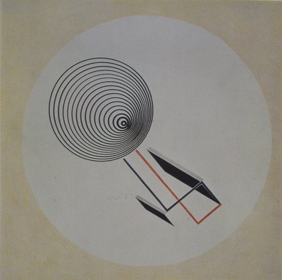 Proun 93. Flytende spiral, 1924 av Eliezer Markowich Lissitzky