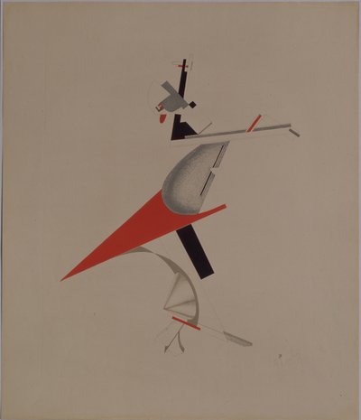 Ruffian. Figur for operaen Victory over the sun av A. Kruchenykh, 1920-1921 av Eliezer Markowich Lissitzky