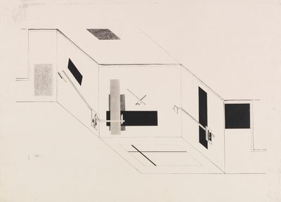 Proun-rommet. Ark 5 av I Kestner-porteføljen, 1923. av Eliezer Markowich Lissitzky