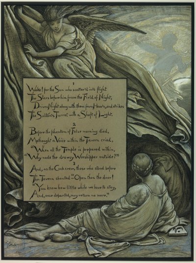 (Illustrasjon til Omar Khayyáms Rubáiyát) Oppvåkningen av Elihu Vedder