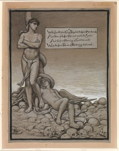 (Illustrasjon til Rubáiyát av Omar Khayyám) Den siste mannen av Elihu Vedder