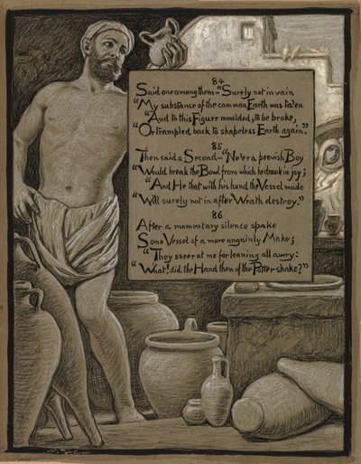 (Illustrasjon til Rubáiyát av Omar Khayyám) Den klossete gryten av Elihu Vedder