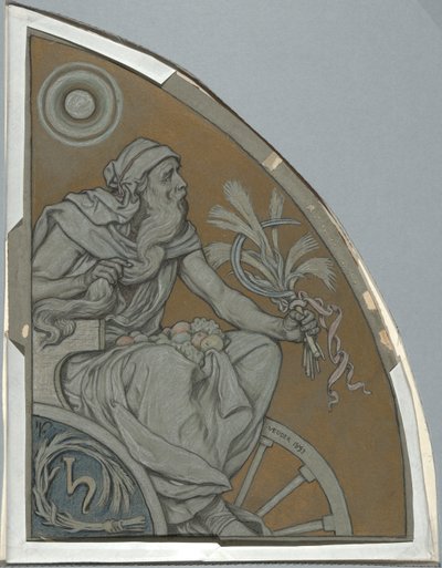 Tegneserie for Saturn av Elihu Vedder