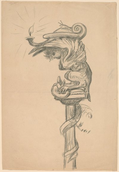 Detalj av ekteskapet til datteren til vintreet, ca. 1890. av Elihu Vedder