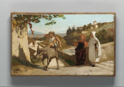 Fabelen om mølleren, hans sønn og eselet av Elihu Vedder