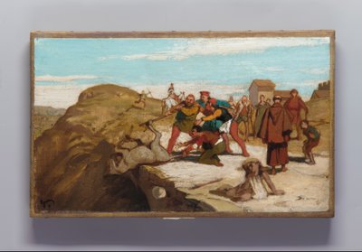 Fabelen om mølleren, hans sønn og eselet av Elihu Vedder