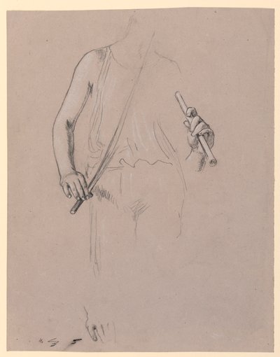 Figurstudie: Utkledd mann av Elihu Vedder