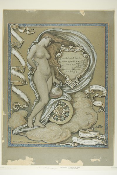 Figurstudie for Rubaiyat av Omar Khayyam av Elihu Vedder