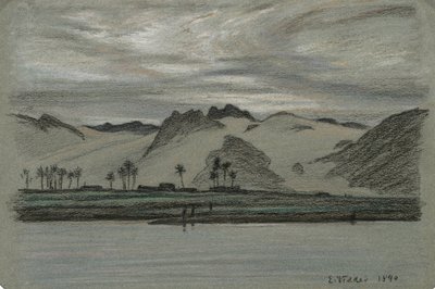 Fra 30 tegninger av Nilens reise, nr. 19 av Elihu Vedder