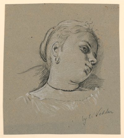 Italiensk jente av Elihu Vedder
