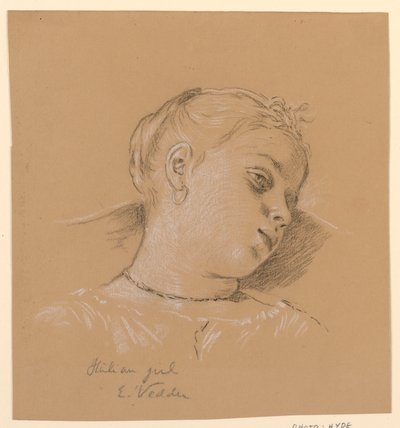 Italiensk jente av Elihu Vedder
