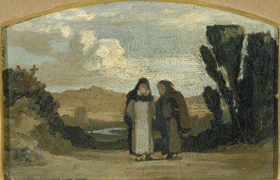Munker på Appia-veien, ca. 1865. av Elihu Vedder