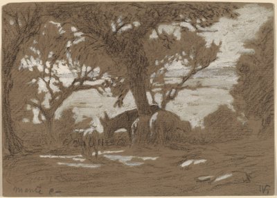 Mt. Colognola - sauer beiter ved innsjøen Trasimeno av Elihu Vedder