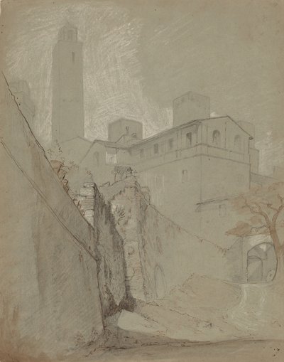 Orvieto, ca. 1890. av Elihu Vedder