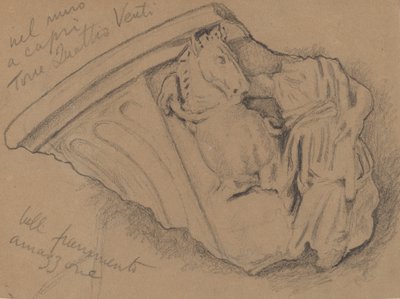 Skisse av et fragment fra en vegg i Capri, ca. 1897. av Elihu Vedder