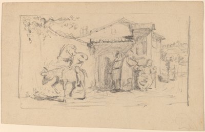 Sønn og esel, ca. 1859. av Elihu Vedder