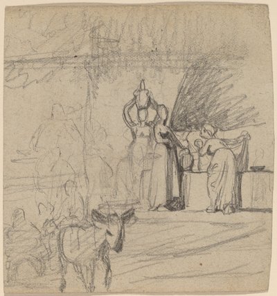 Sønn og esel, ca. 1859. av Elihu Vedder