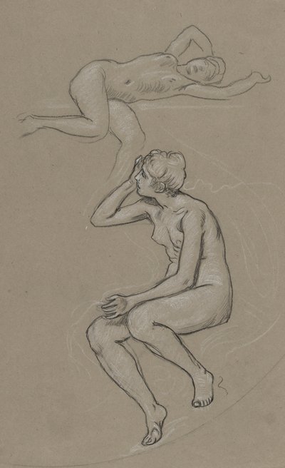 Studier for Figure of Spring av Elihu Vedder