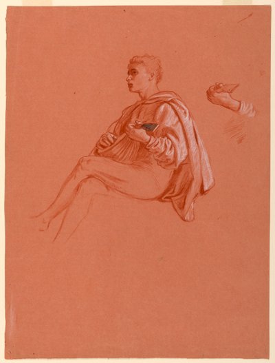 Studie for "A Florentine Picnic" av Elihu Vedder
