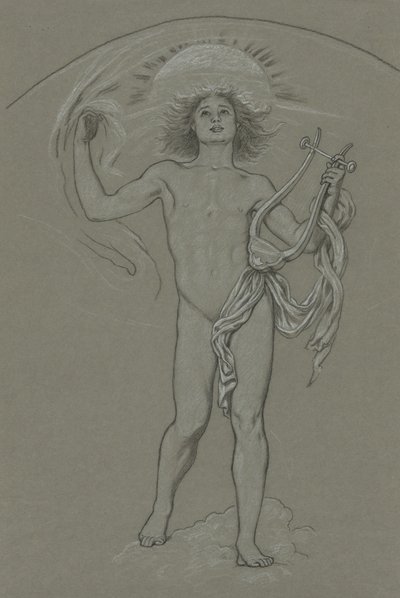 Studie til Apollo av Elihu Vedder