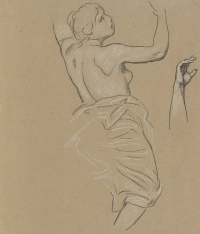 Studie for Figure of Autumn av Elihu Vedder