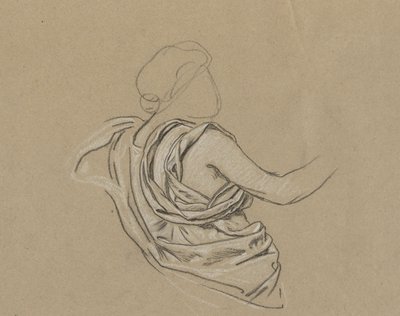 Studie for Figure of Autumn av Elihu Vedder