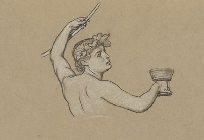 Studie for Figure of Autumn av Elihu Vedder