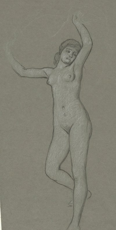 Studie for Figure of Luna av Elihu Vedder