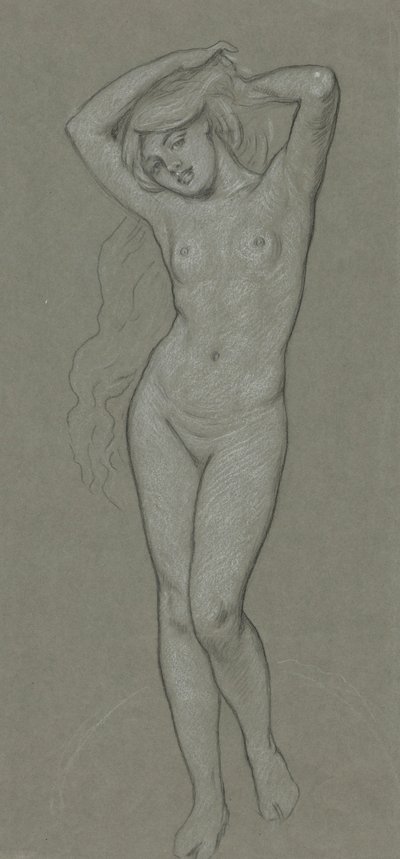 Studie for Venusfigur av Elihu Vedder