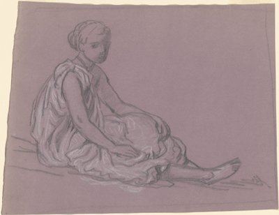 Studie for "Greek Girls Bathing" av Elihu Vedder