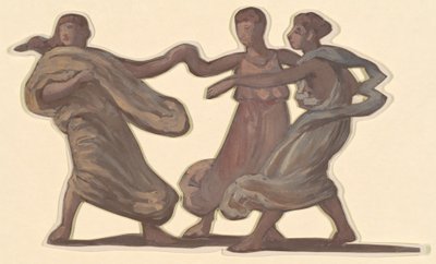 Studie for "Greek Girls Bathing" av Elihu Vedder