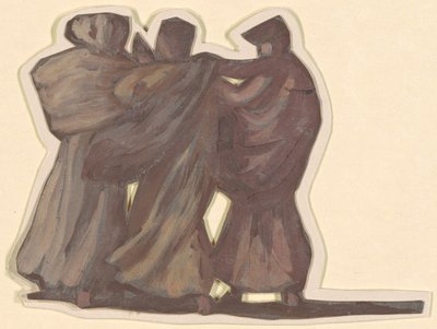 Studie for greske jenter som bader, ca. 1872. av Elihu Vedder