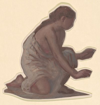 Studie for greske jenter som bader, ca. 1872. av Elihu Vedder