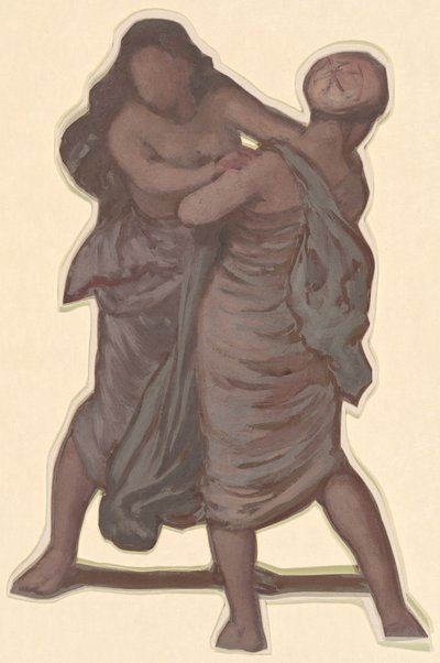 Studie for greske jenter som bader, ca. 1872. av Elihu Vedder