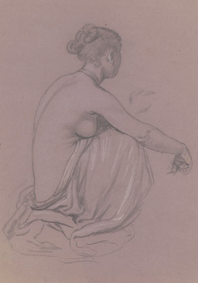 Studie for greske jenter som bader, ca. 1872. av Elihu Vedder