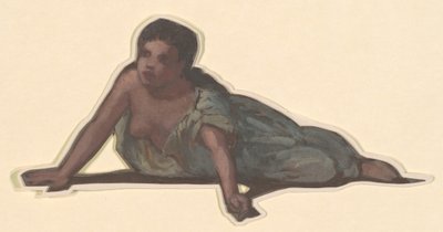 Studie for greske jenter som bader, ca. 1872. av Elihu Vedder