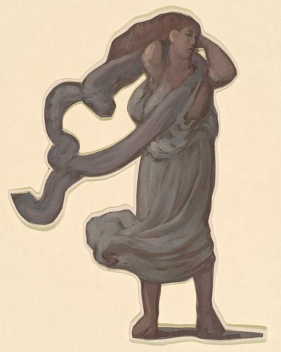 Studie for greske jenter som bader, ca. 1872. av Elihu Vedder